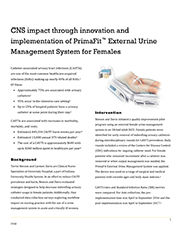 CNS impact through innovation and implementation of PrimaFit™ External Urine Management System for Females